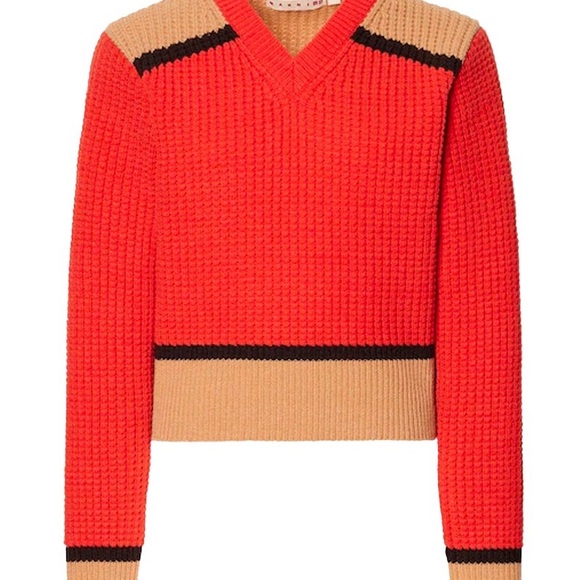 MARNI x Uniqlo orange Tan Wool Sweater - Picture 8 of 14